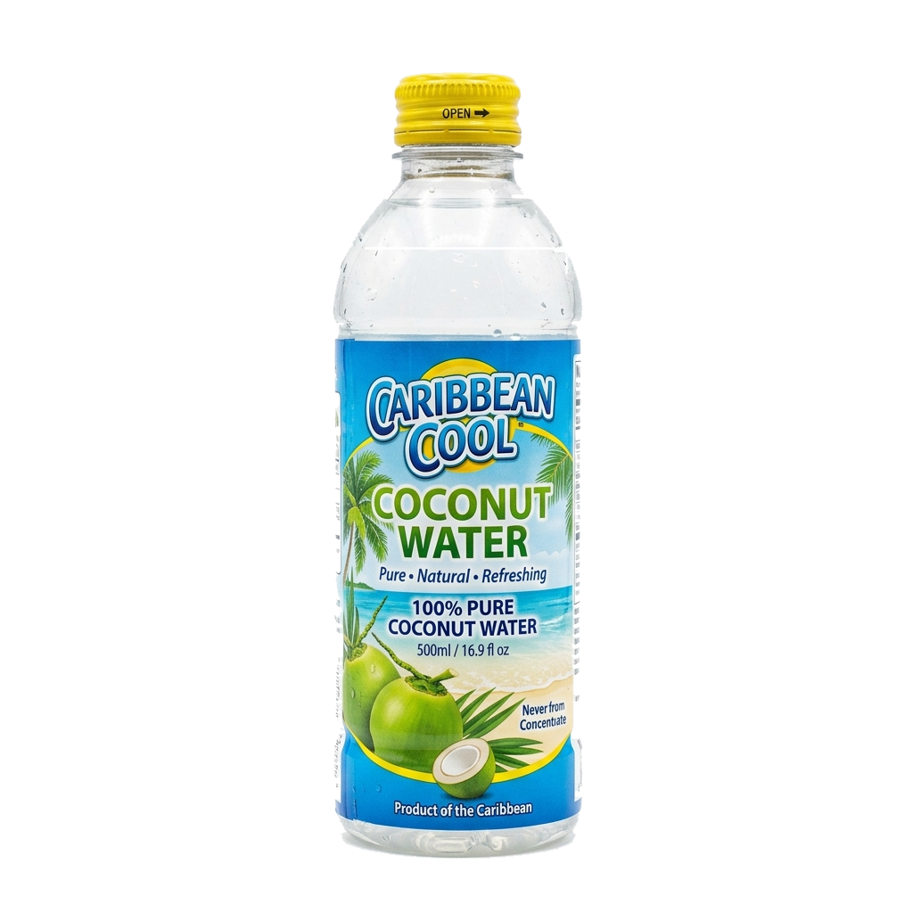 Caribbean Cool coconut water packaging