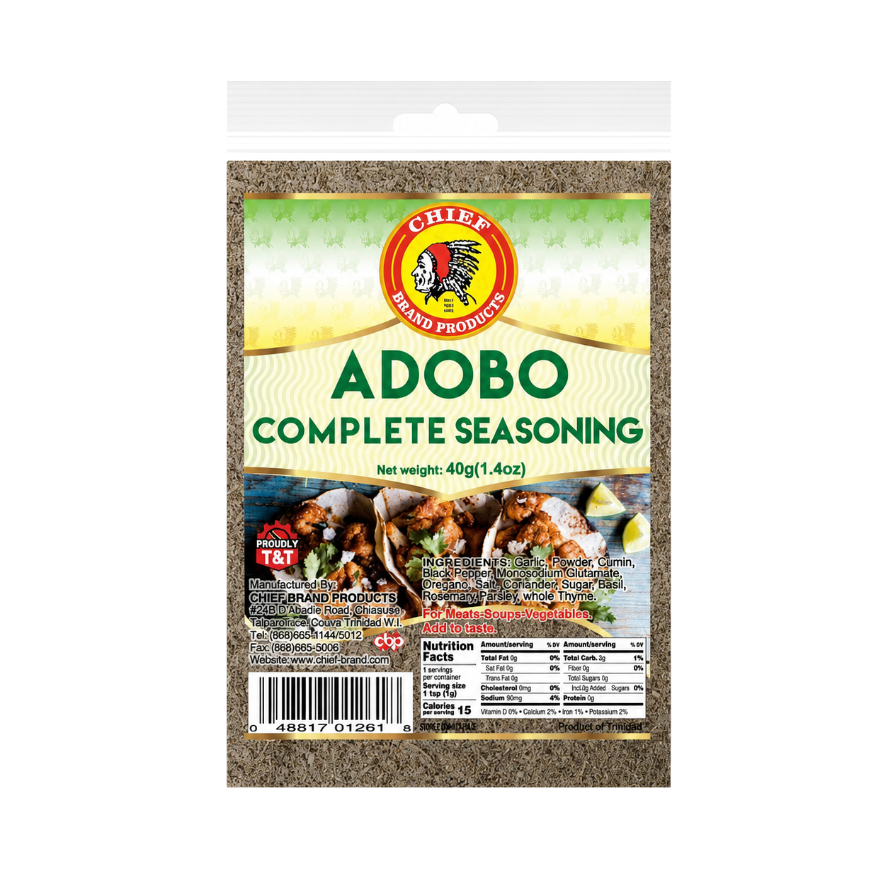 Chief Adobo Complete Seasoning packaging