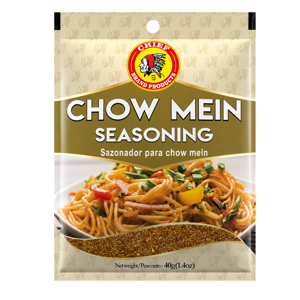 Chief Chow Mein Seasoning packaging