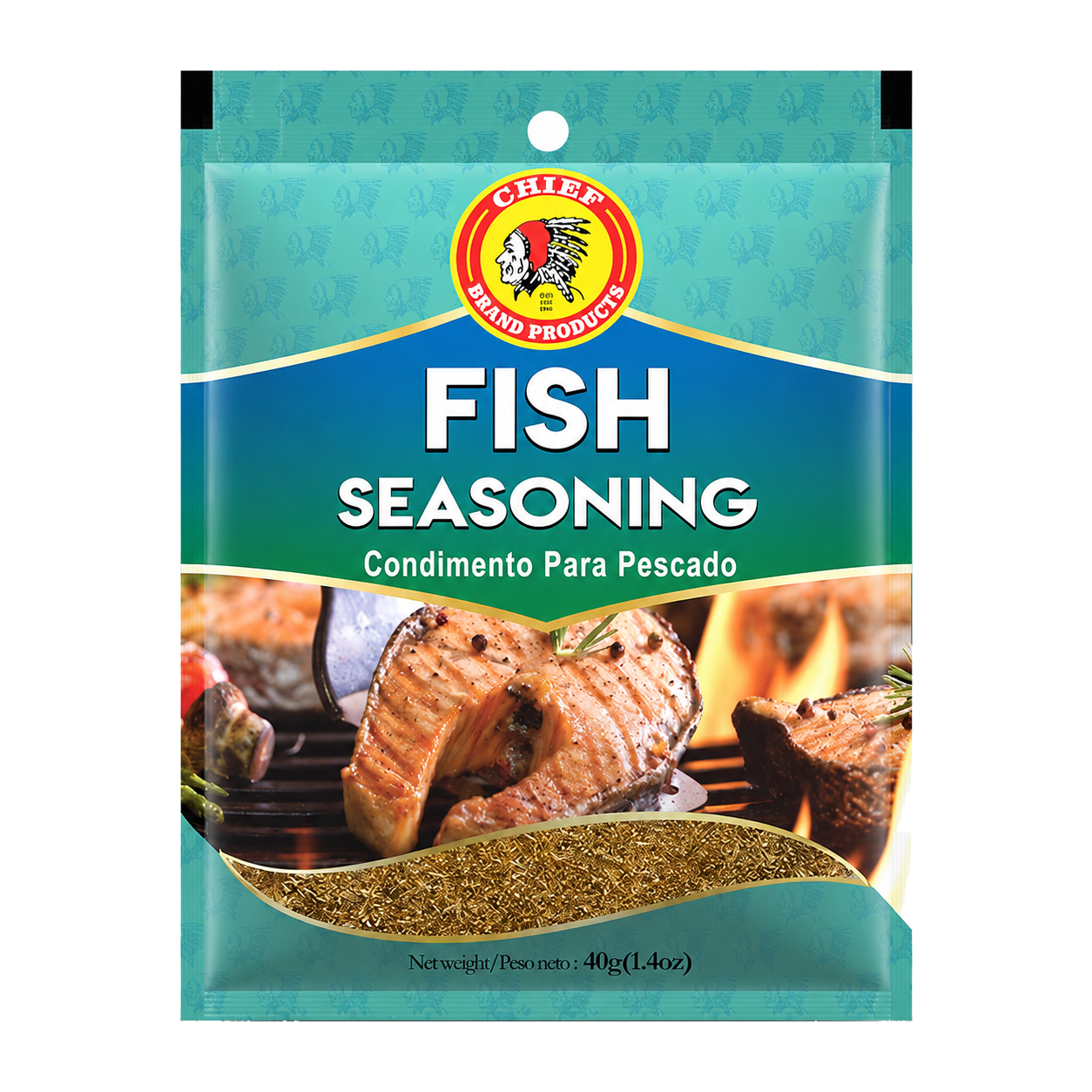 Chief Fish Seasoning packaging