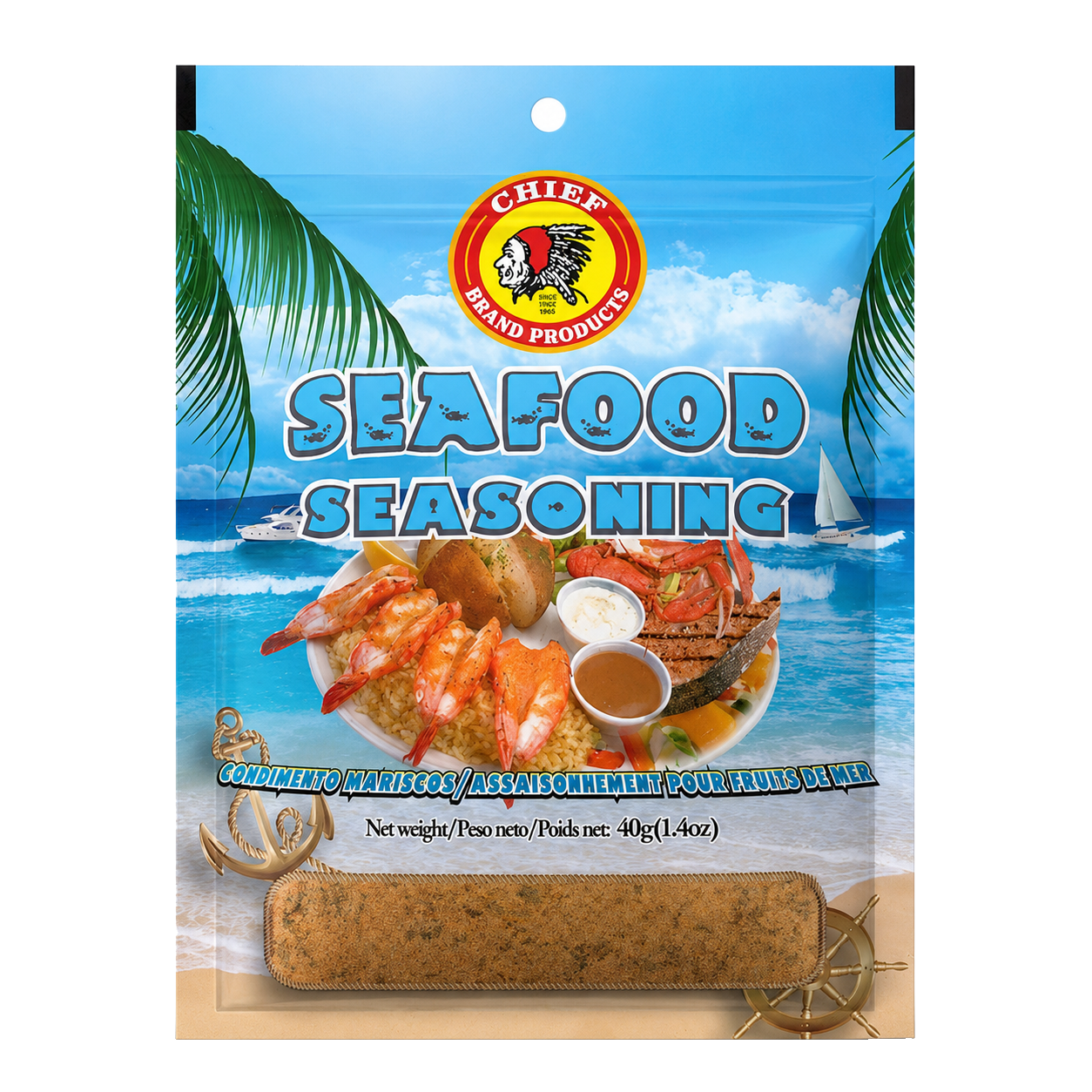 Chief Seafood Seasoning packaging