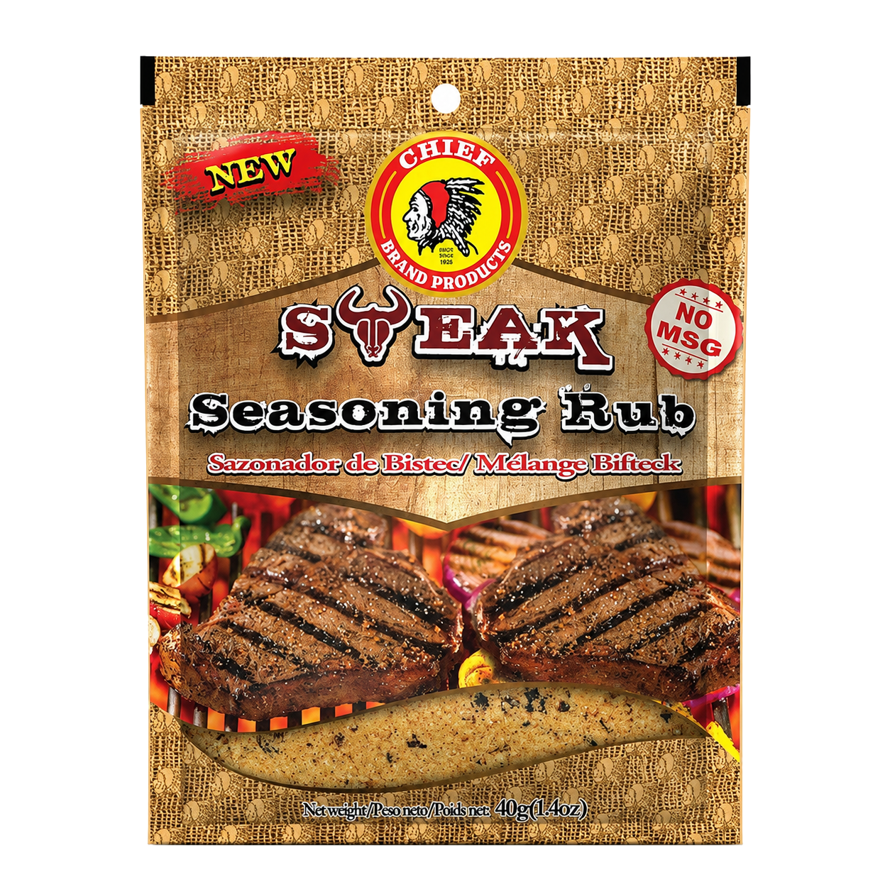 Chief Steak Seasoning packaging