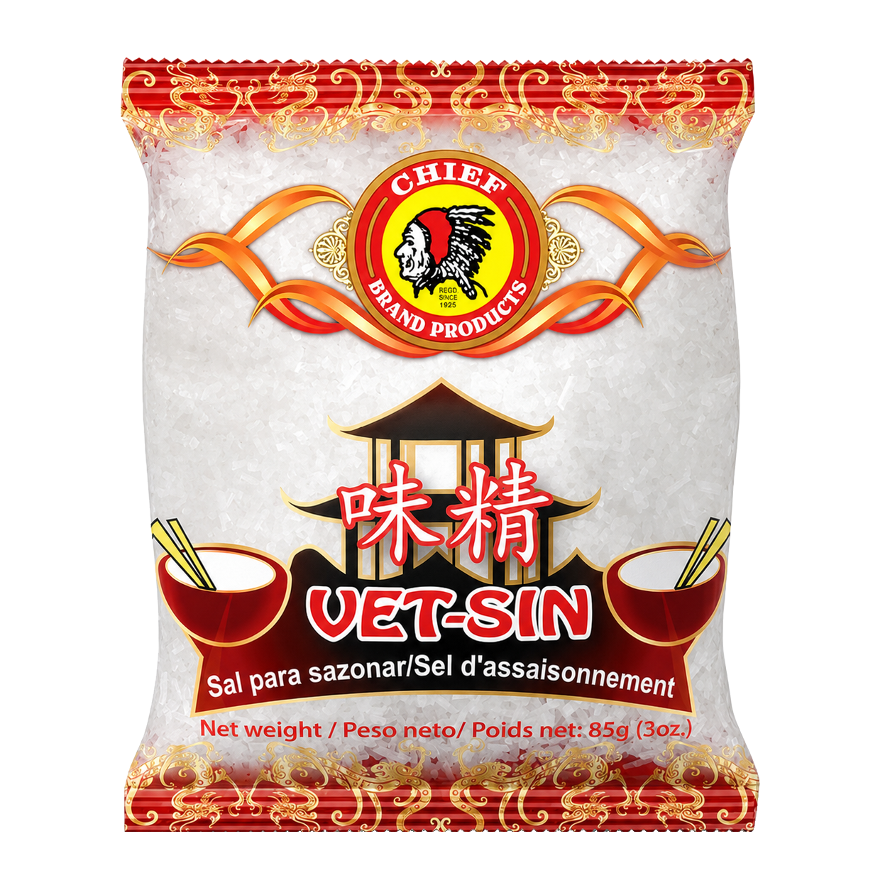 Chief Vetsin MSG packaging